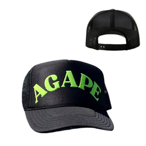 AGAPE Trucker Hat (black/neon)