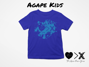 Blue/Blue Paint Splash Logo T-shirt (Toddler and Youth)
