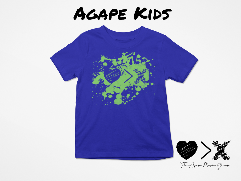 Blue/Green Paint Splash Logo T-shirt (Toddler and Youth)