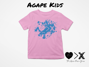 Pink/Blue Paint Splash Logo T-shirt (Toddler and Youth)
